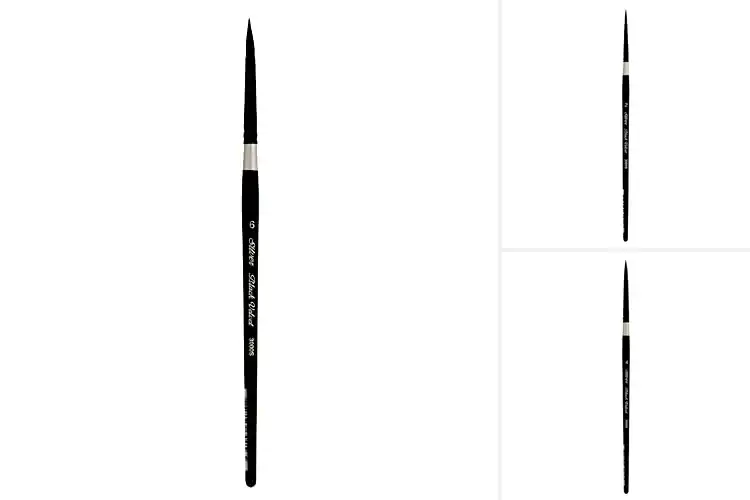 Detailed view of Best Black Synthetic Blend Watercolor Brushes