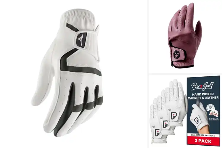 Detailed view of Best Cabretta Leather Like Golf Gloves
