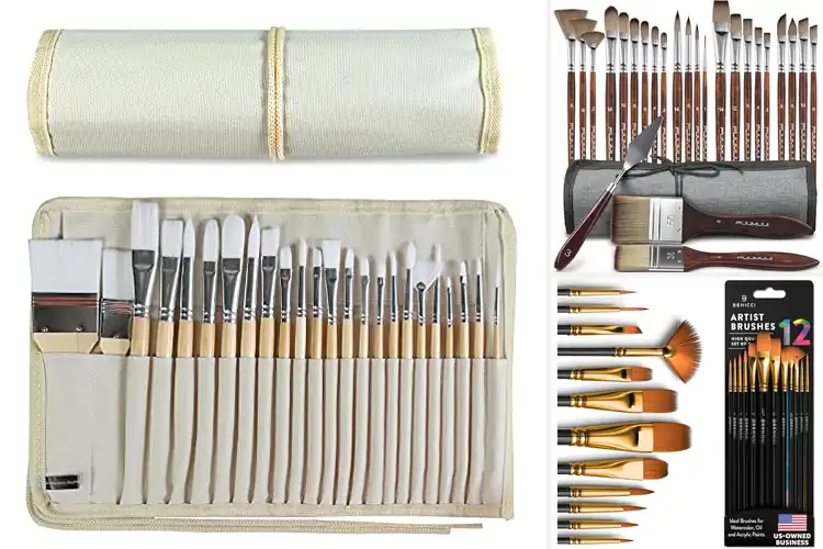 Detailed view of Best Canvas Painting Brushes