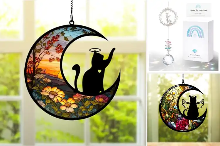 Detailed view of Best Cat Memorial Suncatcher