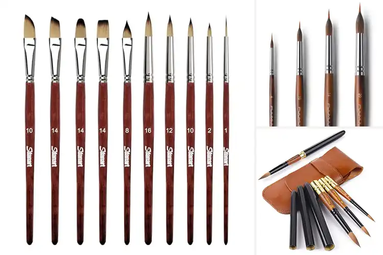 Detailed view of Best Color Retention Watercolor Brushes