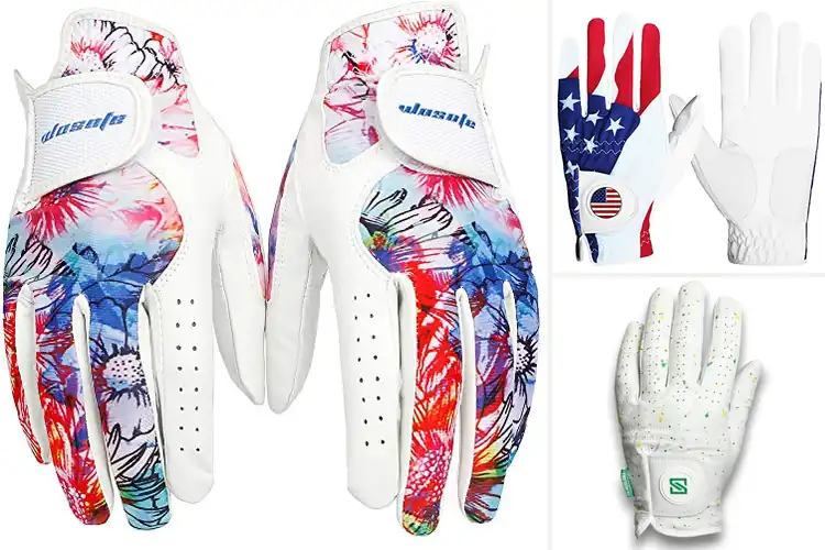 Detailed view of Best Cool Colors Patterns Golf Gloves