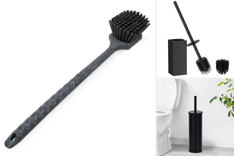 Detailed view of Best Matte Black Long Handle Brush