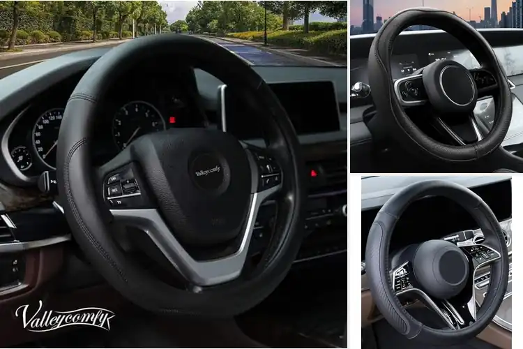 Detailed view of Best Microfiber Leather Steering Wheel Cover