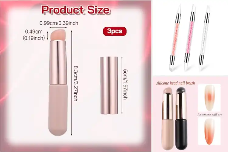 Detailed view of Best Multicolor Silicone Nail Brushes