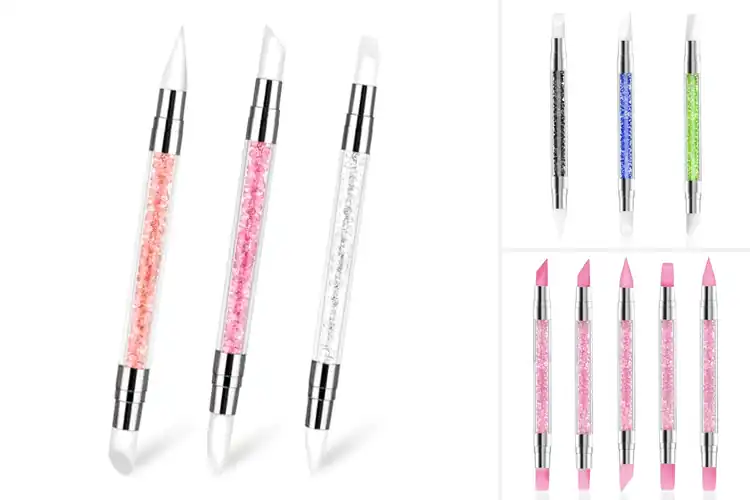 Detailed view of Best Silicone Head Acrylic Handle Nail Brushes