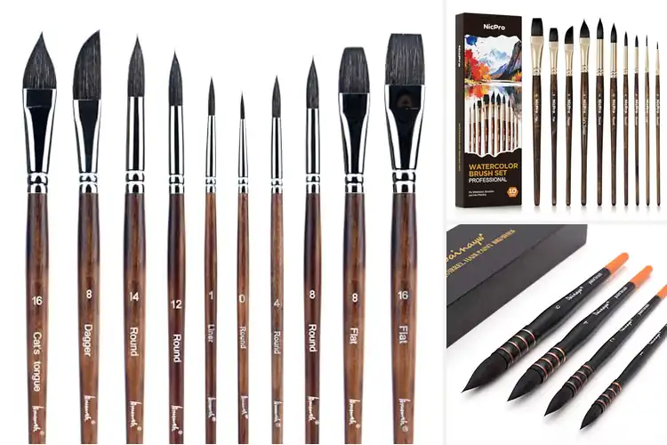 Detailed view of Best Squirrel Hair Synthetic Blended Brushes