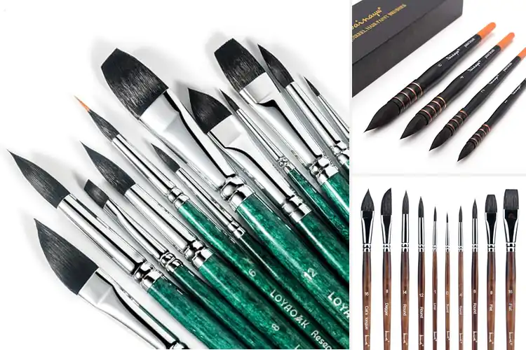 Detailed view of Best Squirrel Hair Synthetic Blends