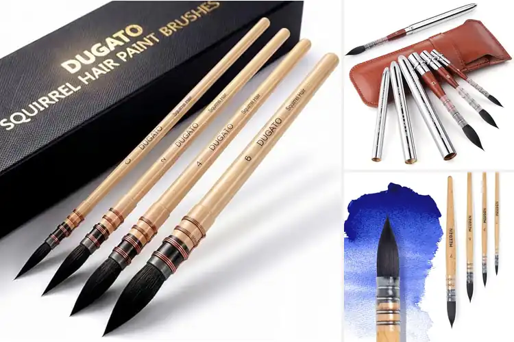 Detailed view of Best Squirrel Hair Watercolor Brushes