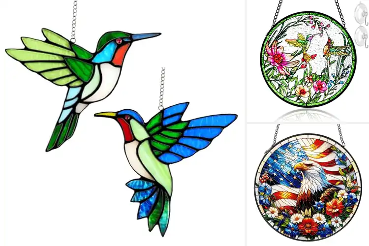 Detailed view of Best Stained Glass Window Hanging